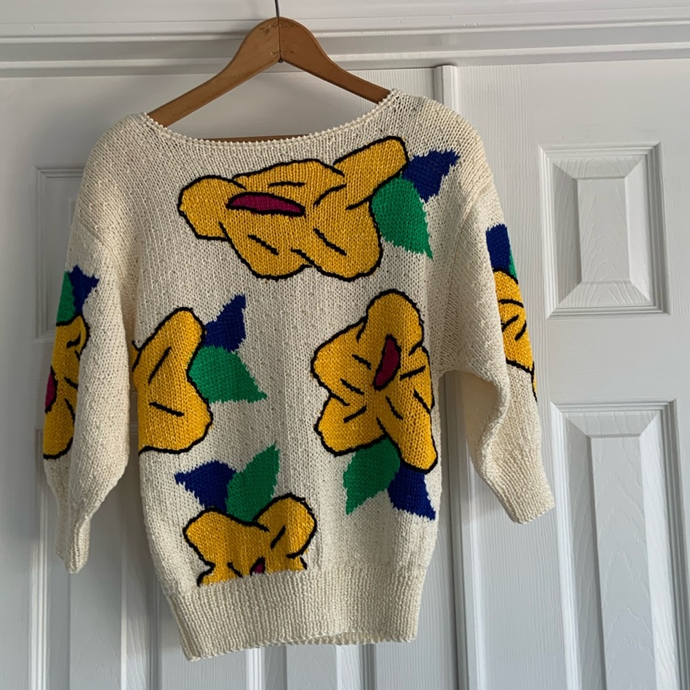 Nannell Vintage Hand Knit Sweater size small